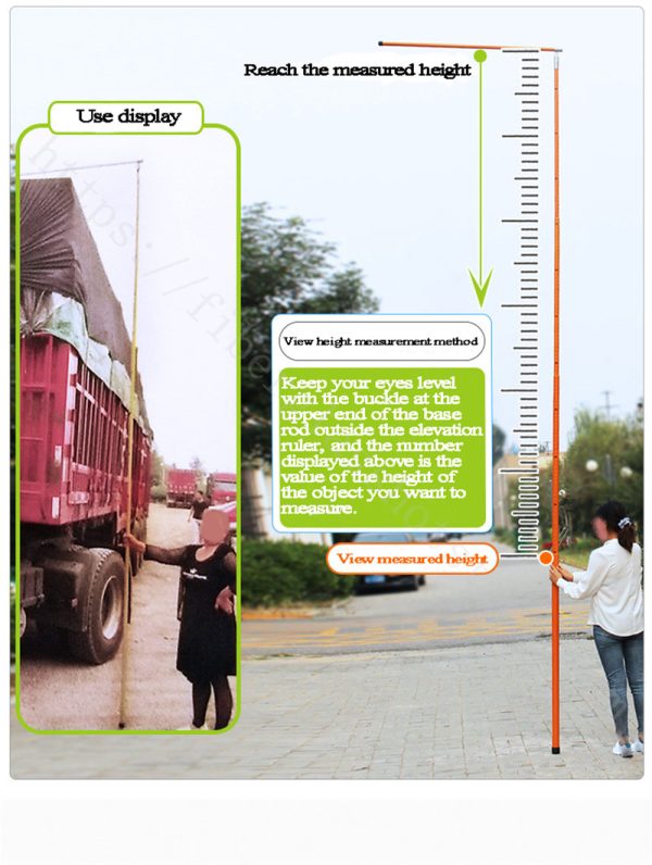 Truck Light Weight Fiberglass Height Measure Stick Load measuring stick