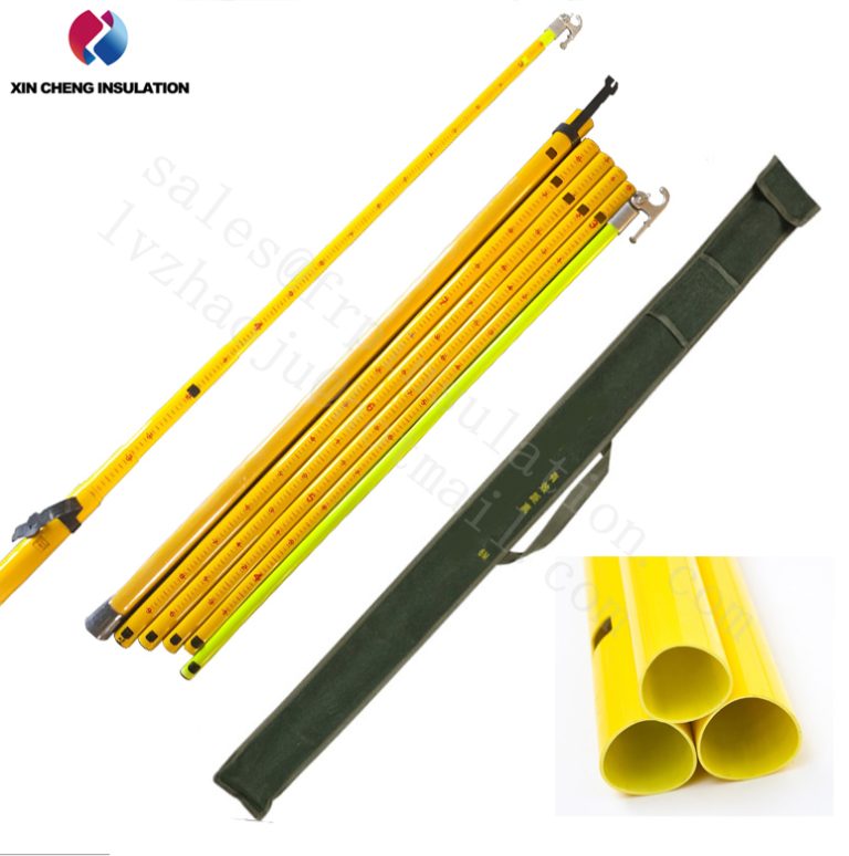 High Voltage Adjustable FRP Triangle Telescopic Operating Rod/Hot Stick ...