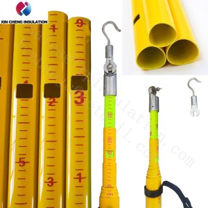 triangle insulated telescopic height measuring rod/stick