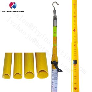 Super light insulated triangle telescopic height measuring rod/stick