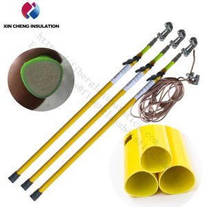 High Voltage triangular shaped telescopic Grounding Rods with Earth Clamp